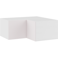 Шкаф Антресоль Римини (МебельМаркет) угловая (600) Белый/Софт Милк